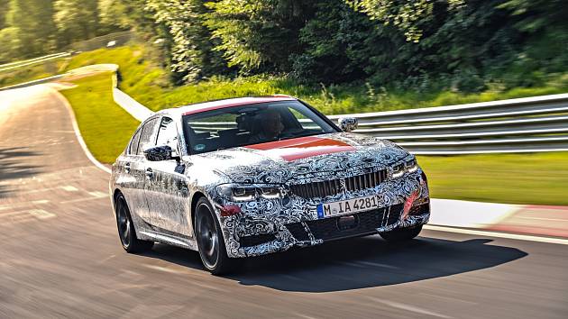 BMW 3 (2018) při testování na Nürburgringu