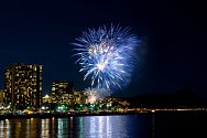 Novoroční ohňostroj v havajském Honolulu