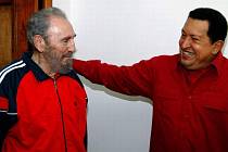 Fidel Castro a Hugo Chavez na setkání v Havaně.