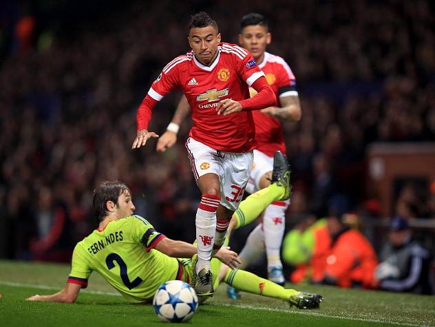 Manchester United - CSKA Moskva: Jesse Lingard a Fernandes