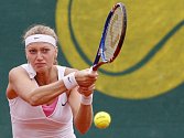 Česká tenistka Petra Kvitová na turnaji v Praze.