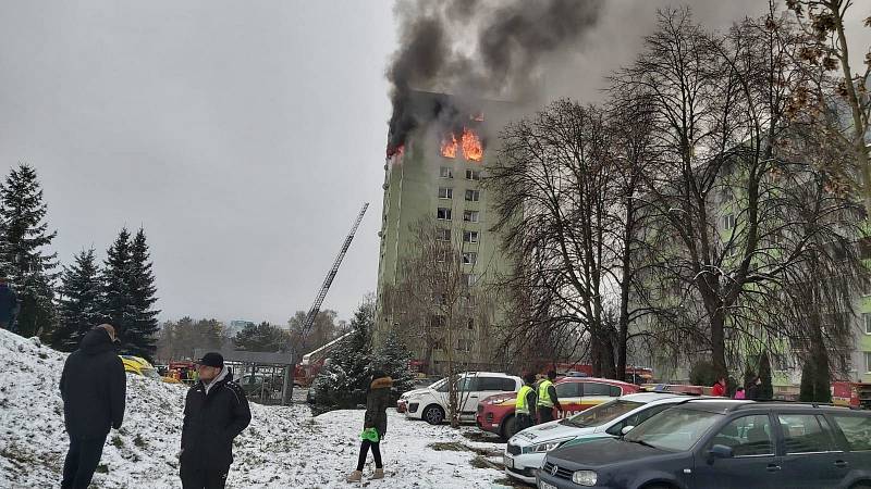 Výbuch plynu v panelovém domě v Prešově