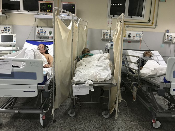 Pacienti v nemocnici v Riu de Janeiro