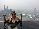 Andrea Hlaváčková si užívá v Singapuru