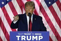 Bývalý americký prezident Donald Trump oznamuje, že se v roce 2024 bude znovu ucházet o Bílý dům, 15. listopadu 2022