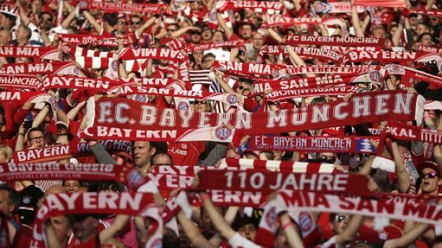 Fanoušci Bayernu Mnichov.