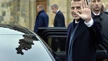 Francouzský prezident Emmanuel Macron při návštěvě Prahy.