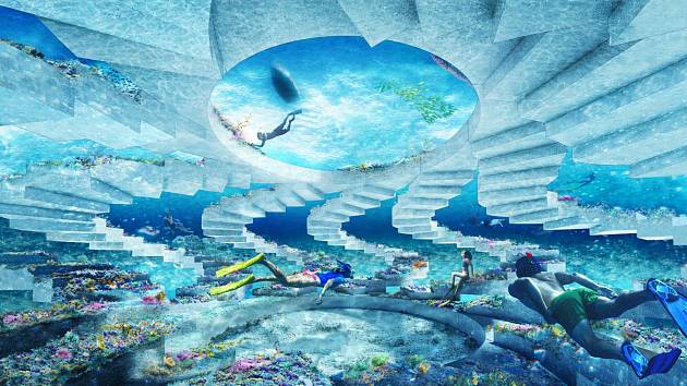 Plánovaná podoba podmořského parku ReefLine