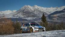 Škoda Fabia na letošním ročníku Rallye Monte Carlo.