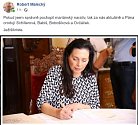Značnou pozornost budil podpis bývalé komunistické kandidátky na prezidentku Jany Bobošíkové
