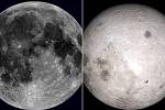Měsíc z přivrácené (vlevo) a z odvrácené strany. Zatímco ten první pohled z noční oblohy důvěrně známe, ten druhý je úplně jiný. A vědci mají teorii proč