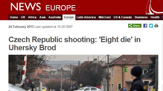 Britský server BBC informuje o tragédii v Uherském Brodě.