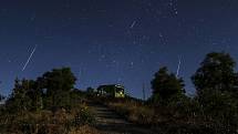 Meteorický roj Geminid pozorovaný ze severní polokoule 14. prosince 2013