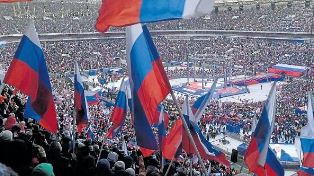 Nacionalistické akce na stadionu Lužniki se zúčastnila celá řada předních ruských sportovců.