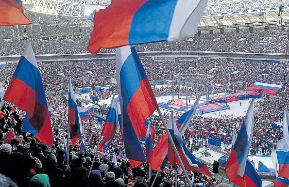 Nacionalistické akce na stadionu Lužniki se zúčastnila celá řada předních ruských sportovců.