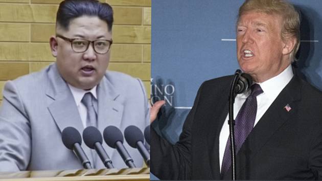 Severokorejský vůdce Kim Čong-un (vlevo) a americký prezident Donald Trump.