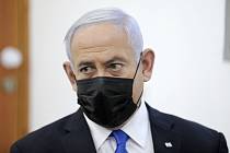 Izraelský premiér Benjamin Netanjahu u soudu 5. dubna 2021