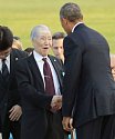 Sunao Tsuboi (vlevo) a Barack Obama.