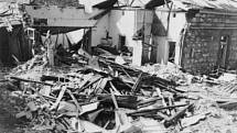 Zbytky pošty v Darwinu, rozbombardované během prvního japonského útoku
