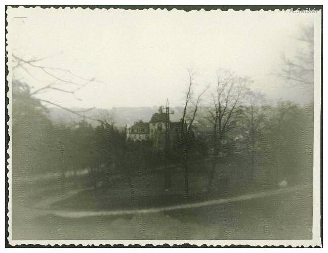 Tajemně zamlžený pohled na sanatorium od pomníku padlých v 1. světové válce
