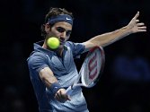 Roger Federer na Turnaji mistrů v Londýně.