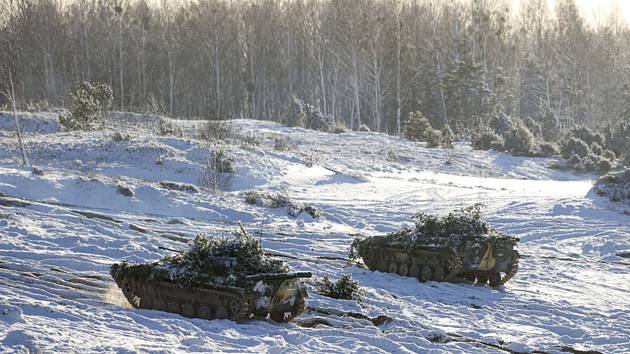 Cvičení běloruské a ruské armády v Bělorusku