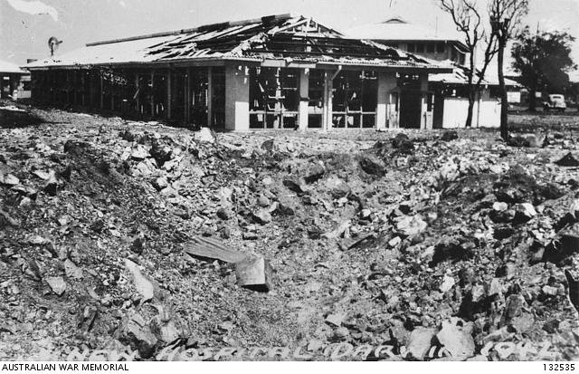 Nemocnice v Darwinu, zničená japonským náletem 19. února 1942