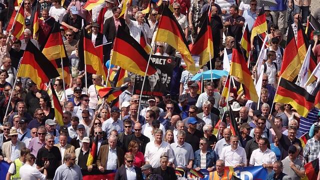 Demonstrace AfD v Berlíně