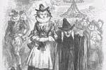 Dvě z obviněných čarodějnic z lancashirského procesu: Anne Whittleová a její dcera Anne Redferneová. Ilustrace Johna Gilberta z díla "Lancashirské čarodějnice" Williama Harrisona Ainswortha, vydání z roku 1854