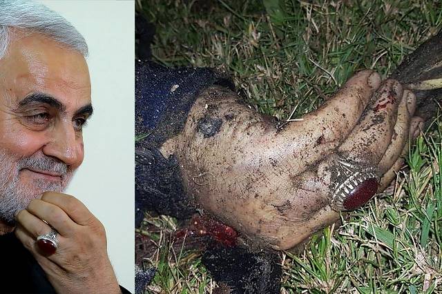 Při americkém raketovém útoku na letiště v Bagdádu byl zabit velitel íránských elitních jednotek Kuds Kásim Sulejmání. Identifikován byl podle prstenu na ruce.