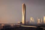 Nový dubajský mrakodrap wasl Tower připomíná obří keramickou vázu