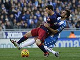 Derby v Barceloně: Lionel Messi a Abraham Gonzalez