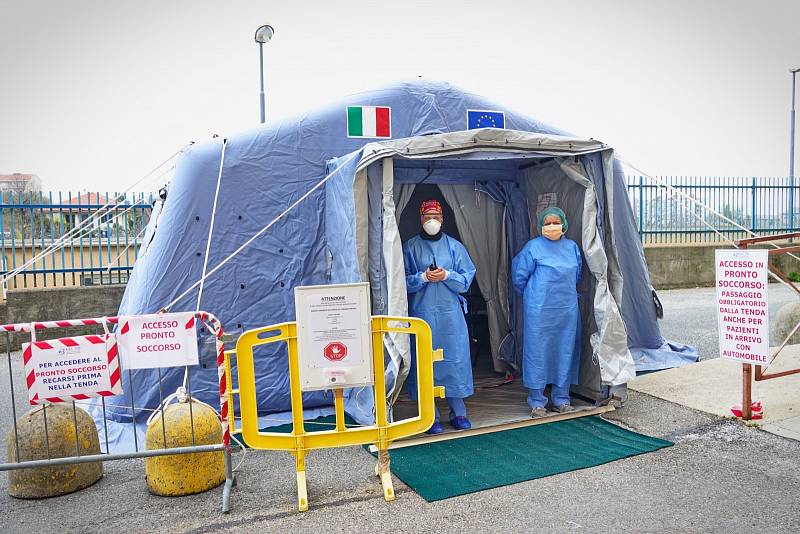 Italská Lombardie během covidové pandemie