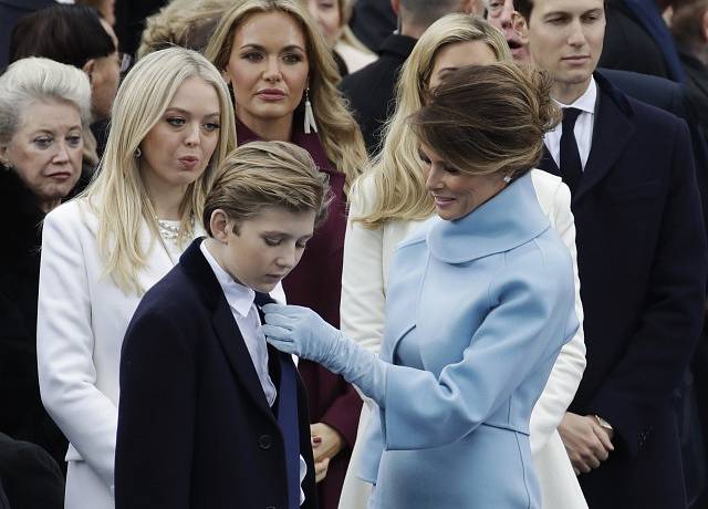 Melanie Trumpová se synem Barronem.