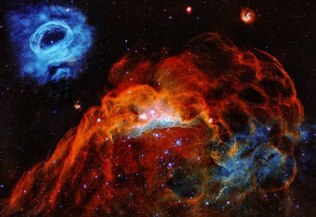 Mléčná dráha a Velký Magellanův oblak.