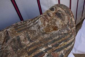 Sarkofág s mumií. Ilustrační foto.