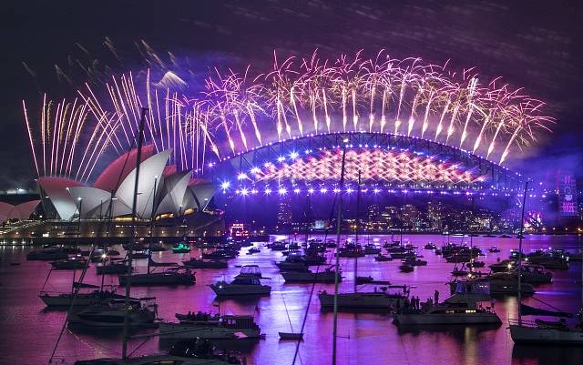 Oslava konce letošního roku v australském Sydney.