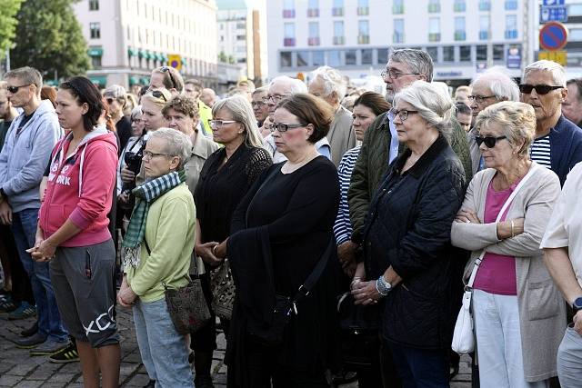 Pieta za zavražděné ve finském městě Turku