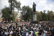 Demonstrace v Moskvě. Ilustrační snímek