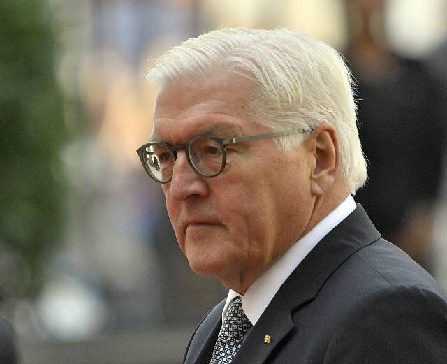 Německý prezident Frank-Walter Steinmeier při své první oficiální návštěvě Česka.. 