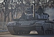 Tank proruských separatistů u ukrajinského Luhansku