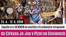 Zapojte se s DENÍKEM do soutěže o 5 rodinných vstupenek do Cirkusu Jo-Joo v Plzni na Slovanech.