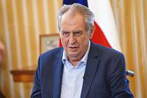 Prezident Miloš Zeman vystoupil v diskusním pořadu televize CNN Prima NEWS Partie Terezie Tománkové, 3. července, 2022.