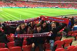 Čeští fanoušci na zápase Česka s Anglií ve Wembley.