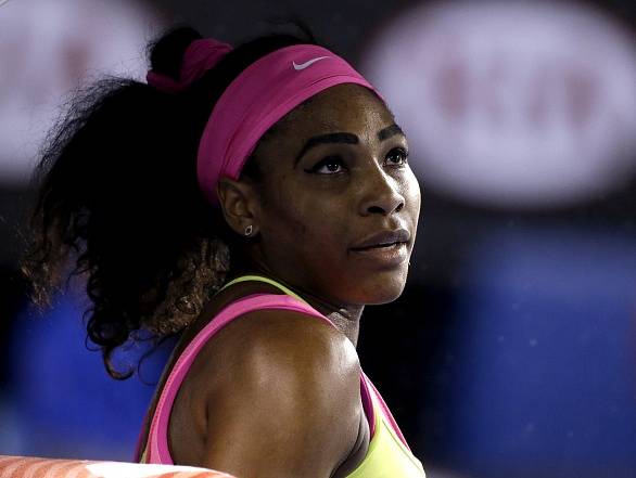 Serena Williamsová při finále Australian Open