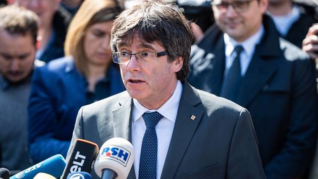 Carles Puigdemont po propuštění z vazby