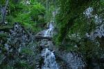 Závojový vodopád v Sokolí dolině ve Slovenském ráji