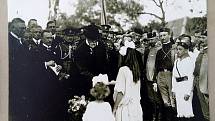Setkání prezidenta Tomáše Garriguea Masaryka se členy TJ Sokol v Českých Budějovicích v roce 1924