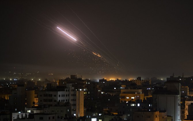 Rakety vypálené na Izrael