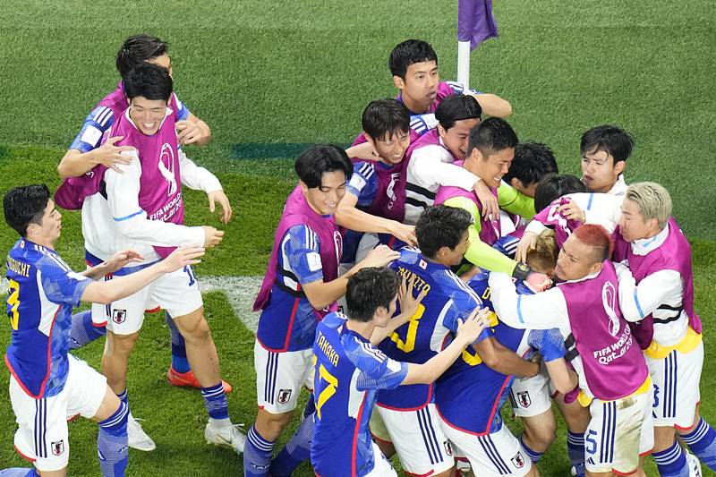 Radost fotbalistů Japonska